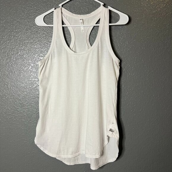 Fabletics White Racerback Tank Top, Size Medium - Picture 1 of 5
